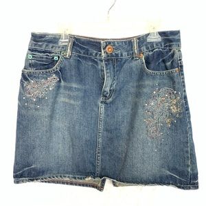 AEO Embellished Jean Denim Skirt Size 6 - 120